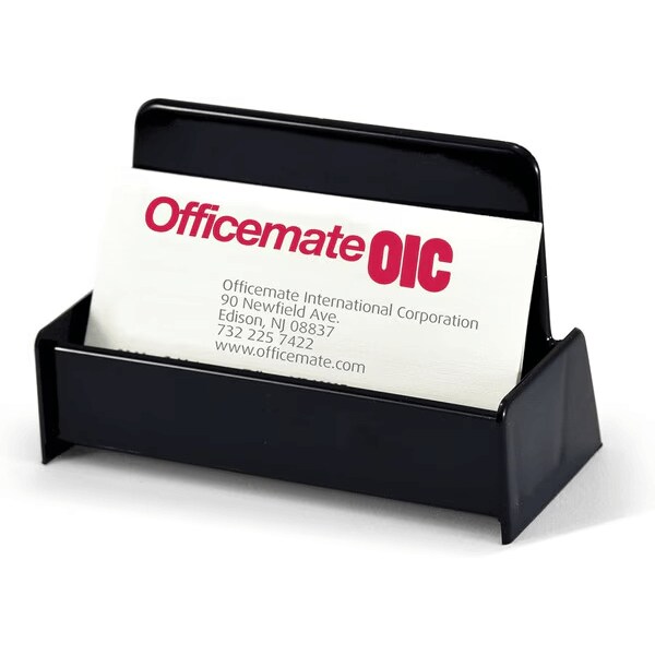 Officemate Business Card Holder - Black